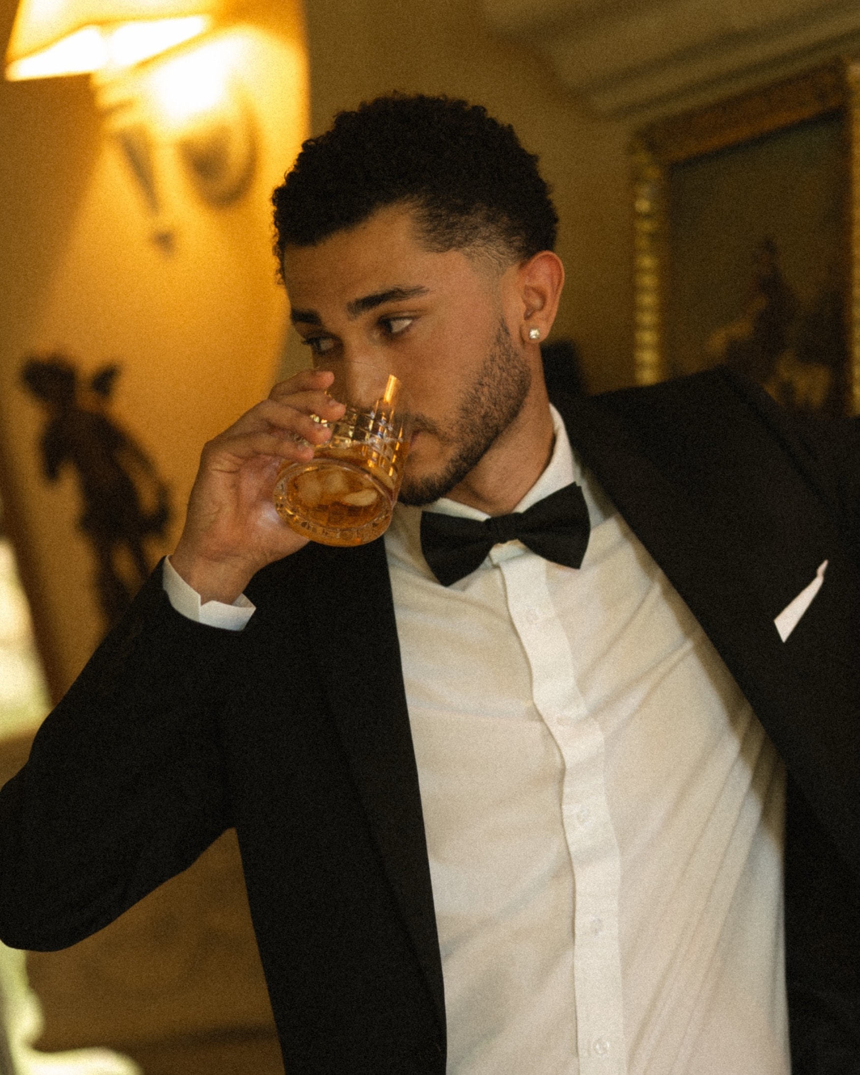 Portrait of Robin in a tuxedo