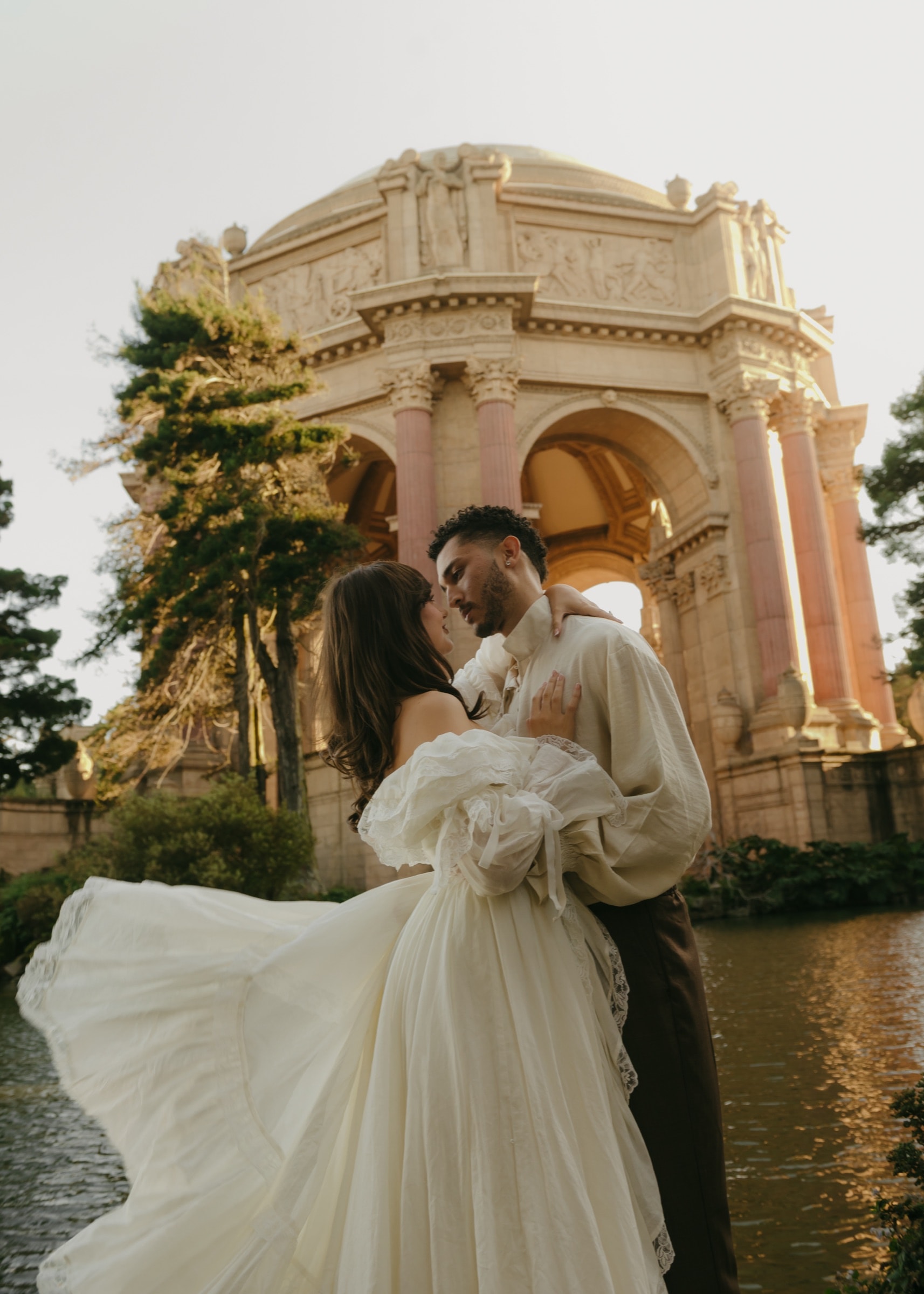 Berkeley and Robin at the Palace of Fine Arts, photographed by @mariefossphoto