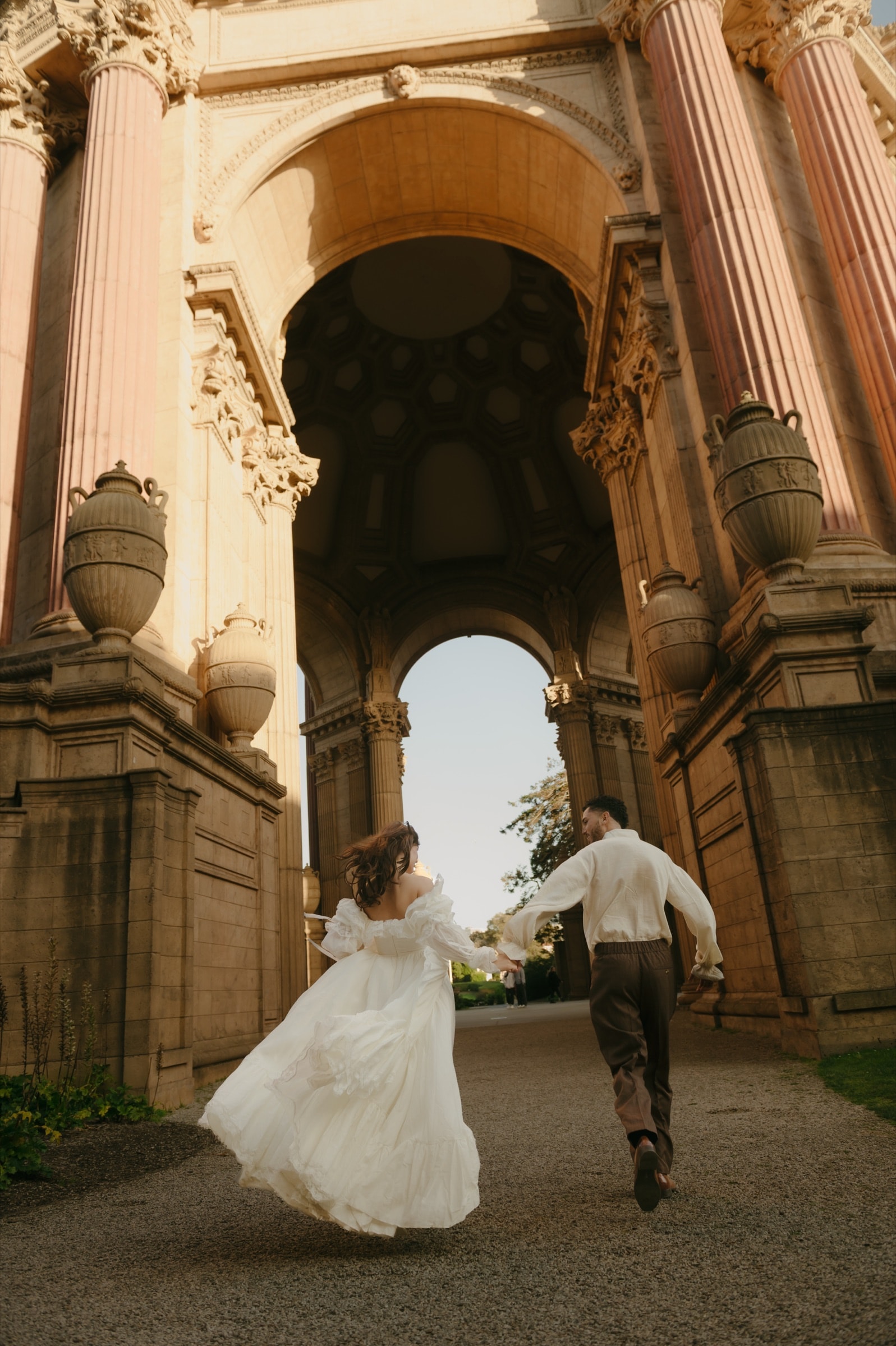 Berkeley and Robin at the Palace of Fine Arts, photographed by @mariefossphoto