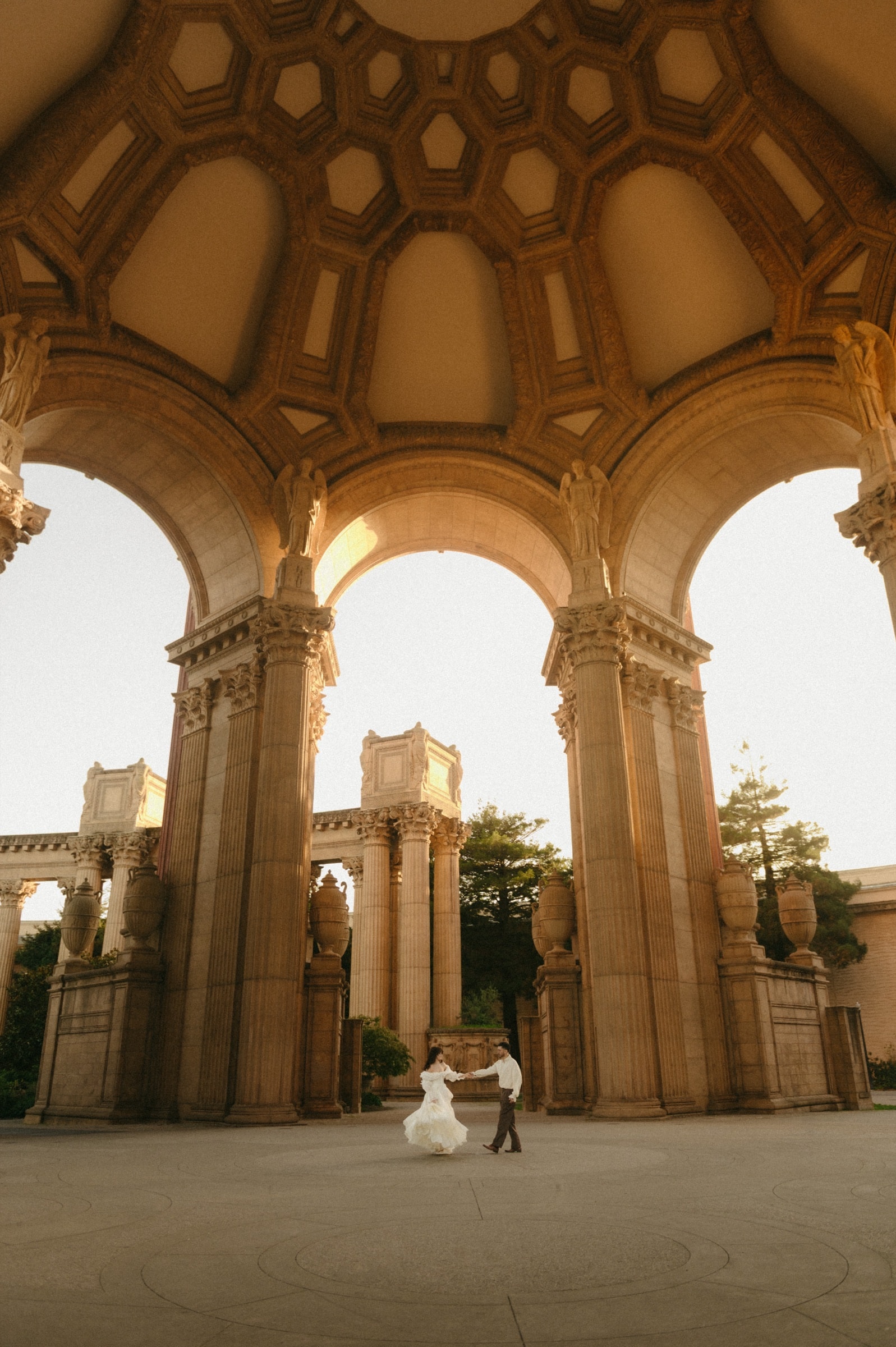 Berkeley and Robin at the Palace of Fine Arts, photographed by @mariefossphoto