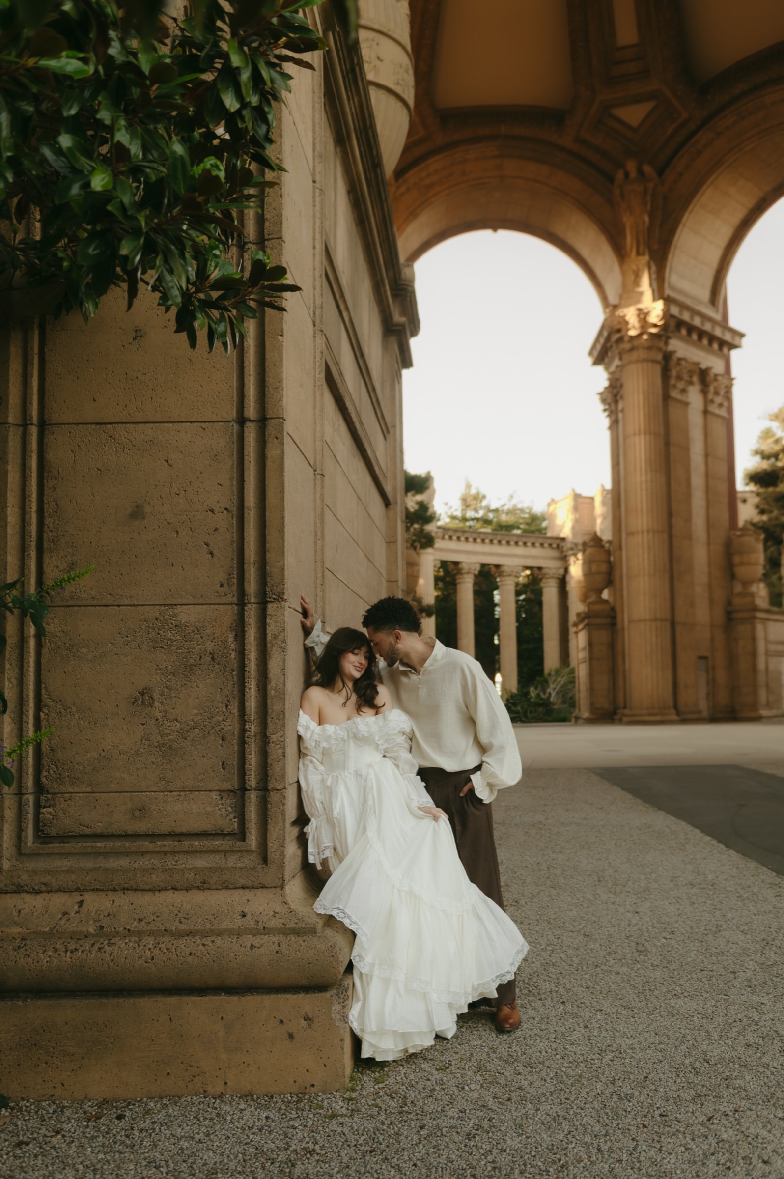 Berkeley and Robin at the Palace of Fine Arts, photographed by @mariefossphoto