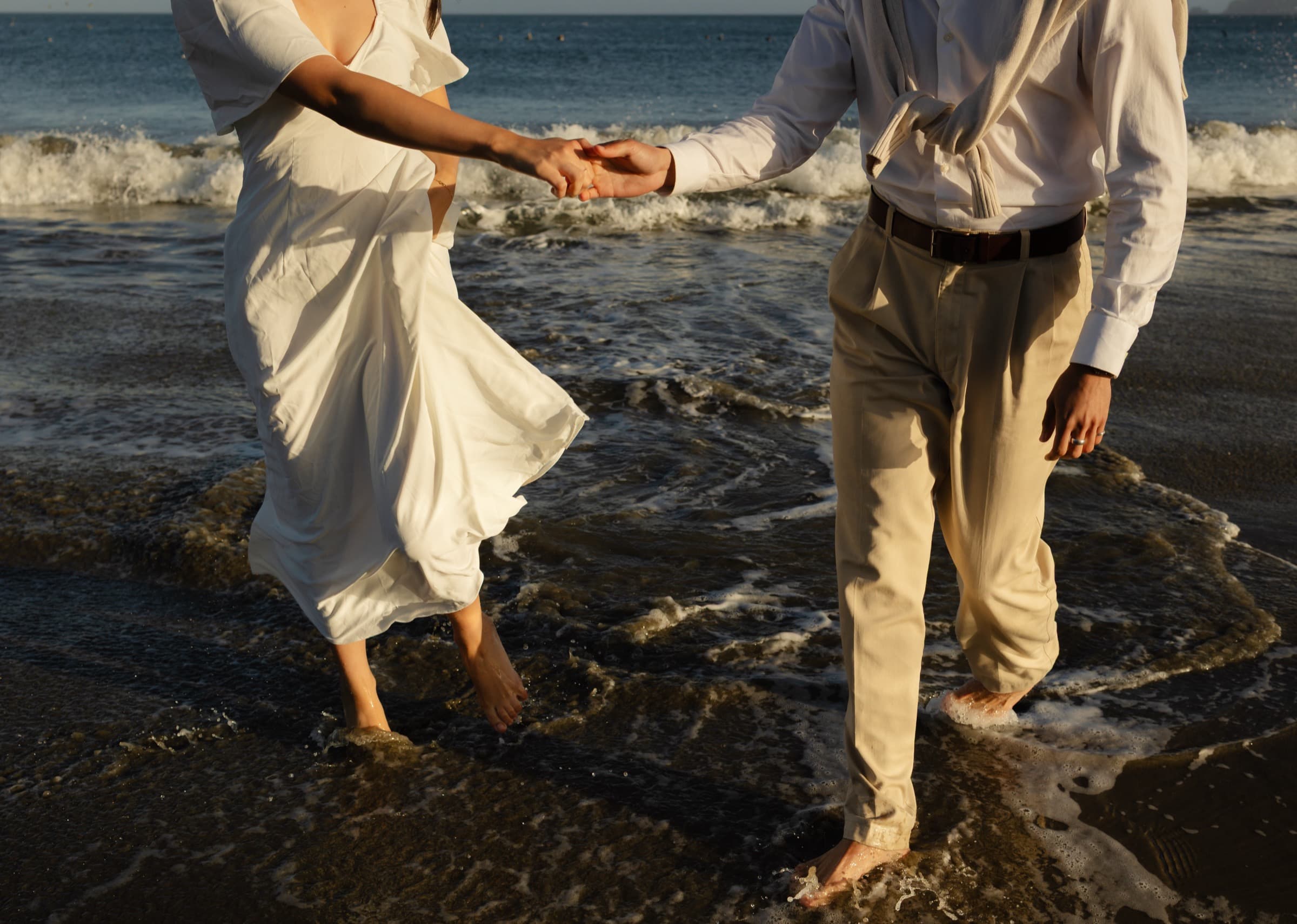 Detail shot of Berkeley and Robin at Drake's Beach
