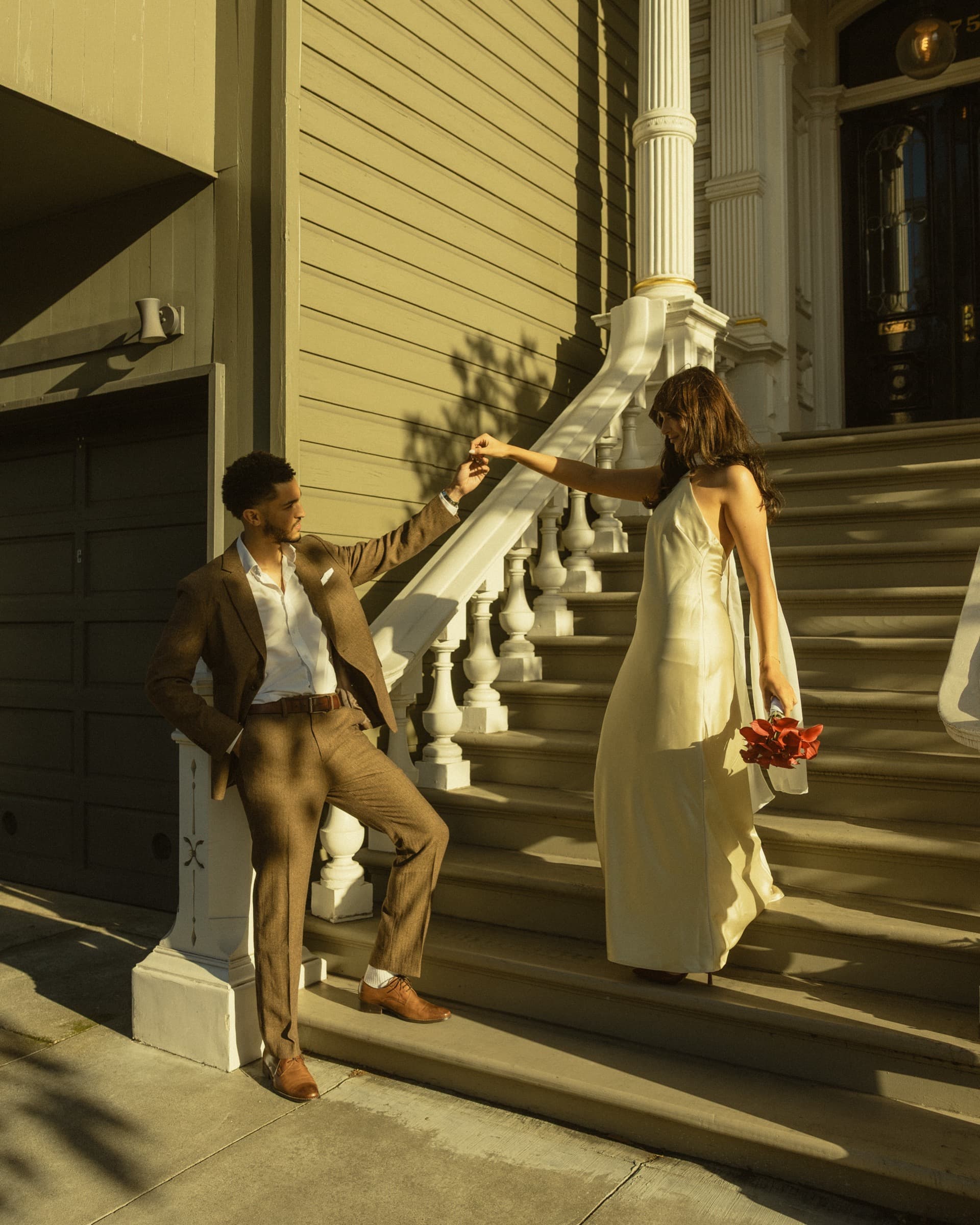 Berkeley and Robin on a San Francisco street corner